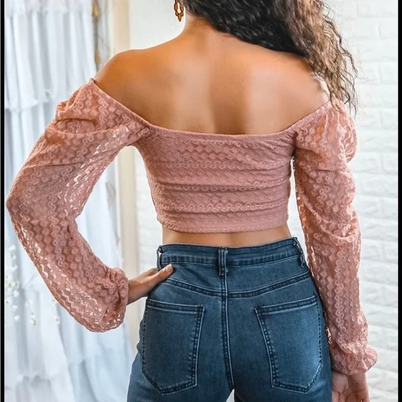 Pink Ruched Women's Top - Picture 2 of 3